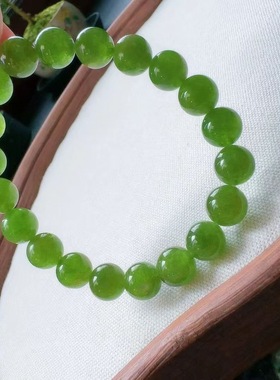 魅晶天然水晶晶体通透清爽果绿色碧玺手链