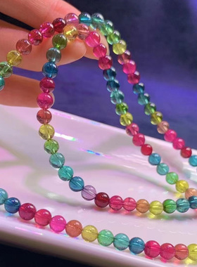 魅晶碧玺晶体通透手链