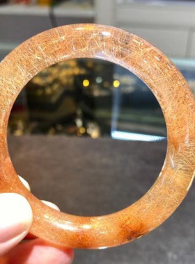 天然原矿发晶晶体通透粉发晶手镯