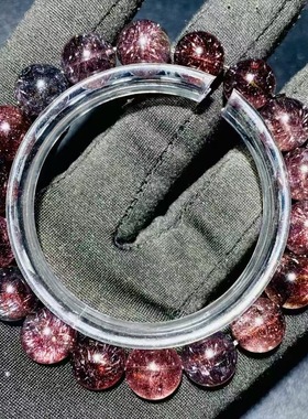 魅晶天然水晶晶体通透烟花超七手链