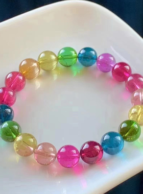 魅晶碧玺晶体通透手链