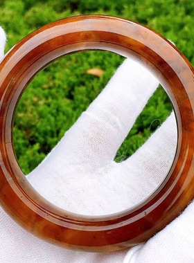 魅晶天然水晶晶体通透黄红发晶双色兔毛手镯