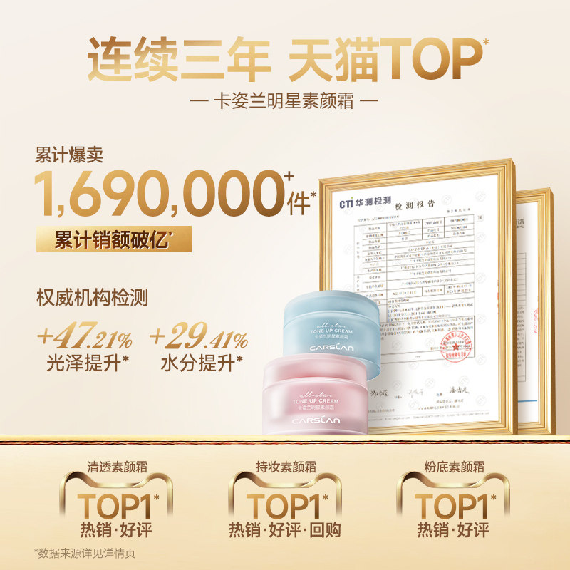 卡姿兰明星素颜霜脸部自然提亮肤色裸妆懒人秋冬面霜三合一学生党,淘宝优惠券,粉丝福利购,淘宝优惠卷