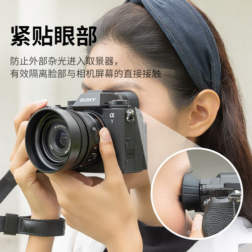 JJC适用索尼FDA-EP21/19相机眼罩A7R6 A7M5 A1M2 A9M3 A7R5 A7RVI A7M4 A7SIII微单取景器A7S3护目镜配件 - 图1