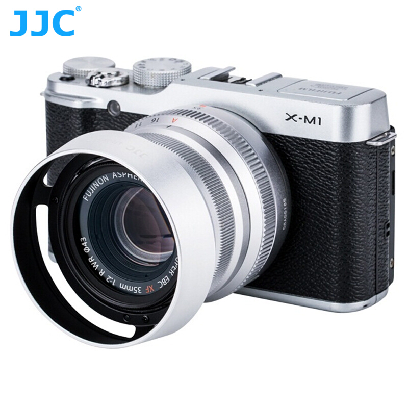 JJC适用于富士XF 23mm F2遮光罩XF 35mm f/2 R WR龙镜头XC 35mm F2遮光罩XT4 XH2 XS10 XT30 XT5相机配件金属