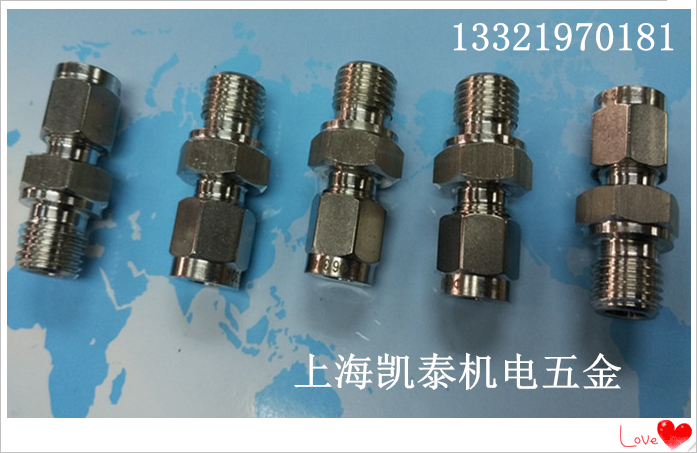 304不锈钢外丝卡套接头 M14X1.5-3-4-6-8-10-12-6.35mm 直通终端 - 图0