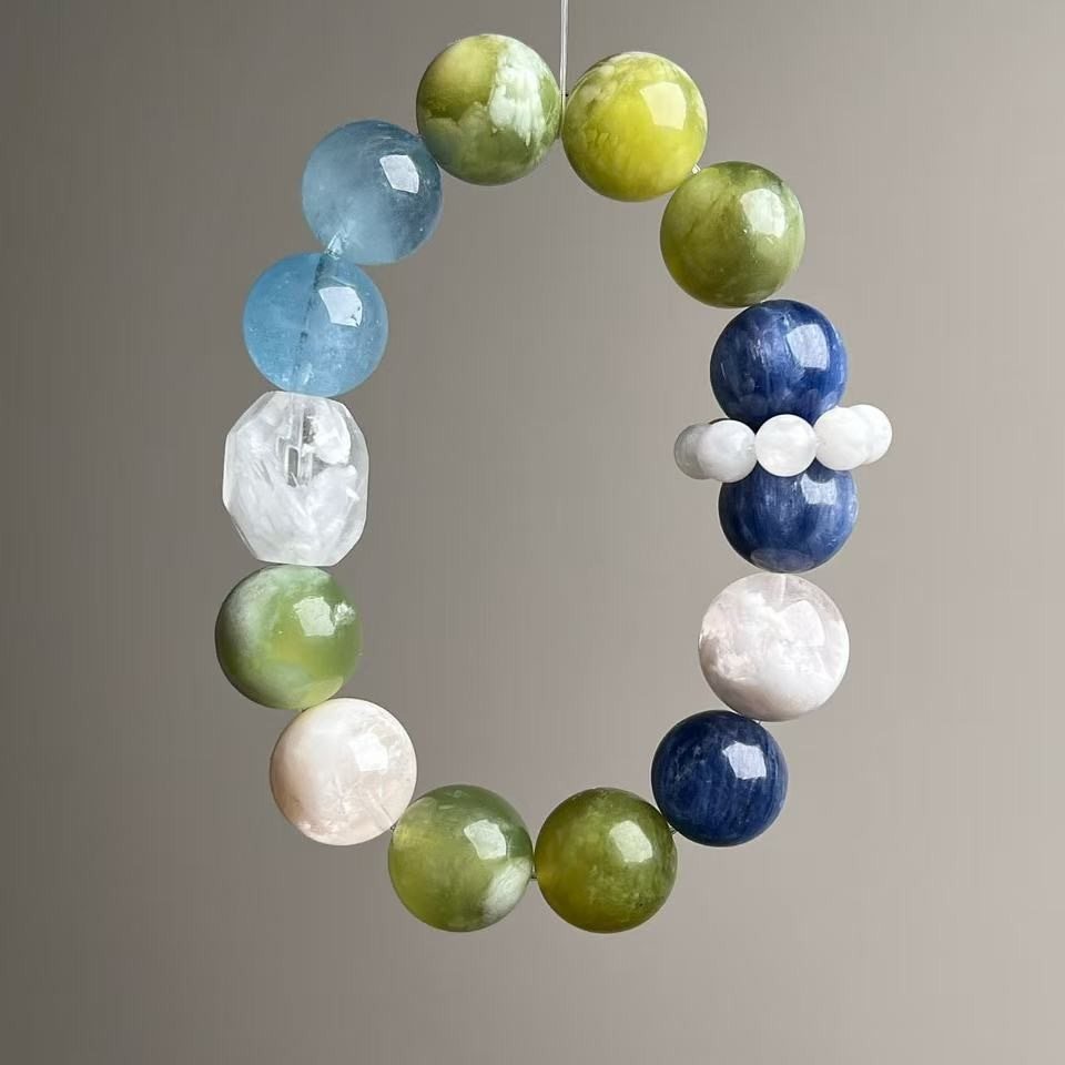 天然水晶手串白幽灵水晶奶盖手串岫玉蓝晶石手链礼物散珠,淘宝优惠券,粉丝福利购,淘宝优惠卷