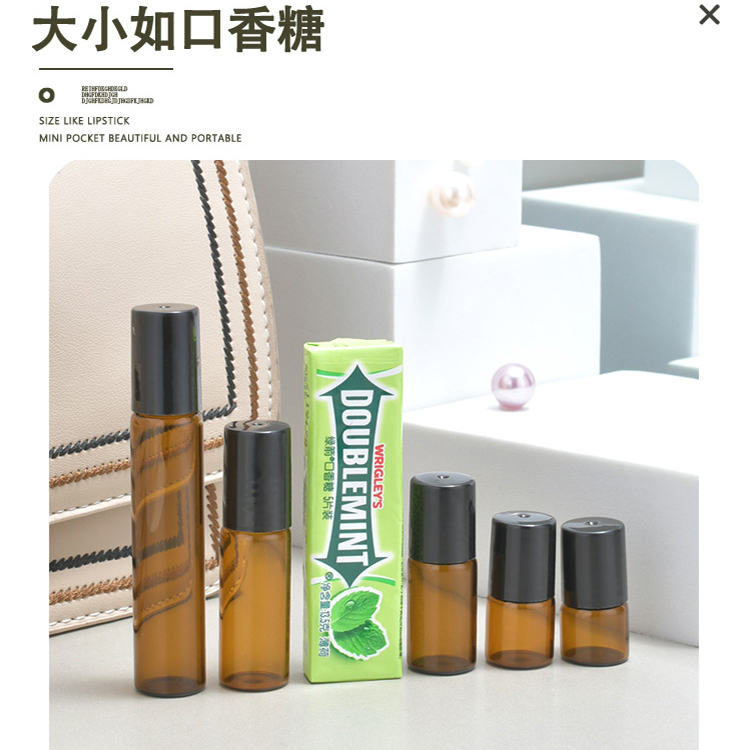 1ml2ml3ml5ml10ml新款滚珠瓶香水分装瓶精油走珠瓶子小样神器便携 - 图1