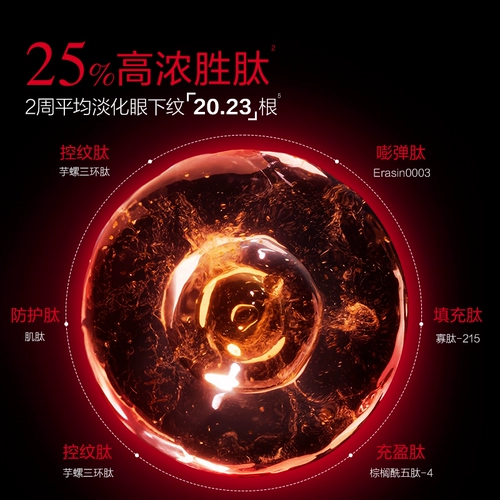 Крем для глаз, осветляющий пептид, красный (черный) чай, массажер, против темных кругов под глазами, против морщин