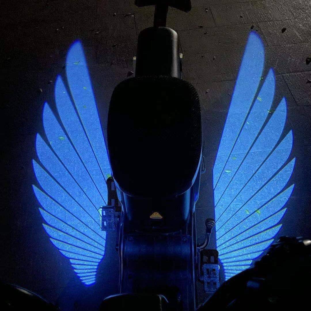 摩托车专用天使之翼电动车翅膀迎宾灯踏板仿赛复古巡航车机车改装,淘宝优惠券,粉丝福利购,淘宝优惠卷