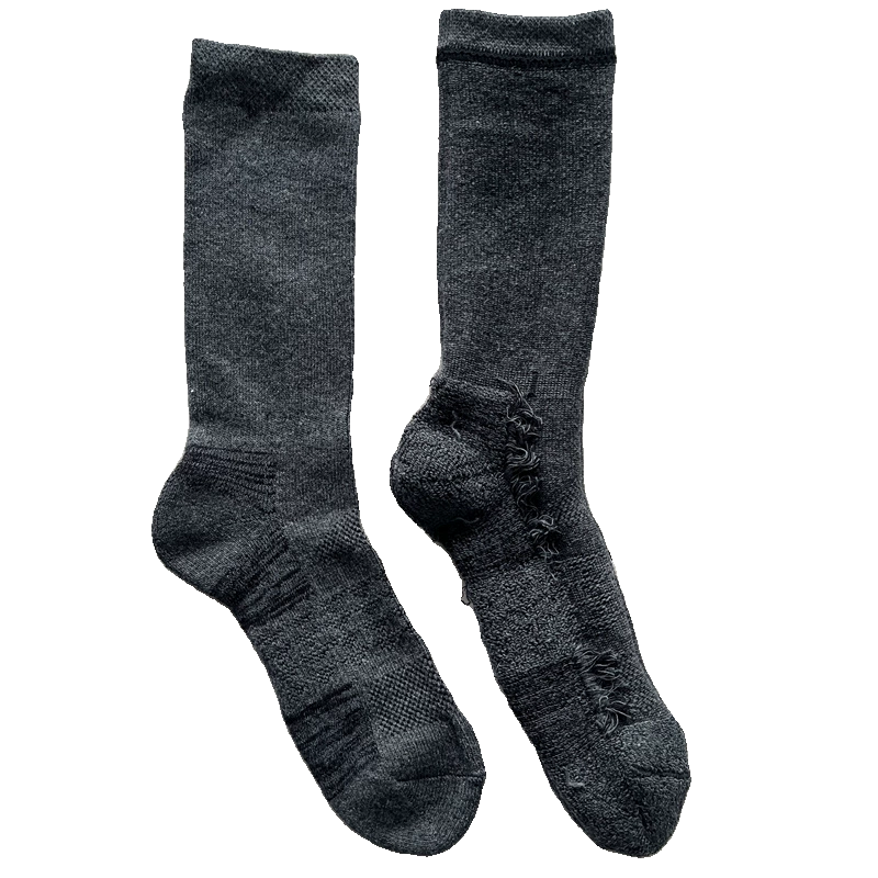 美利奴羊毛袜户外休闲登山袜防臭舒适徒步运动袜高筒加厚毛圈底袜-图3
