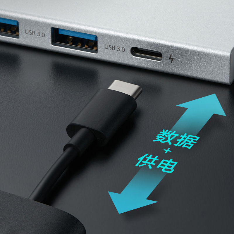 小米Xiaomi Type-C五合一扩展坞多功能USB3.0 HDMI充电数据双功能 - 图2