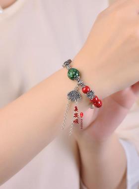 镶满螺钿非遗多宝大漆手串女银饰