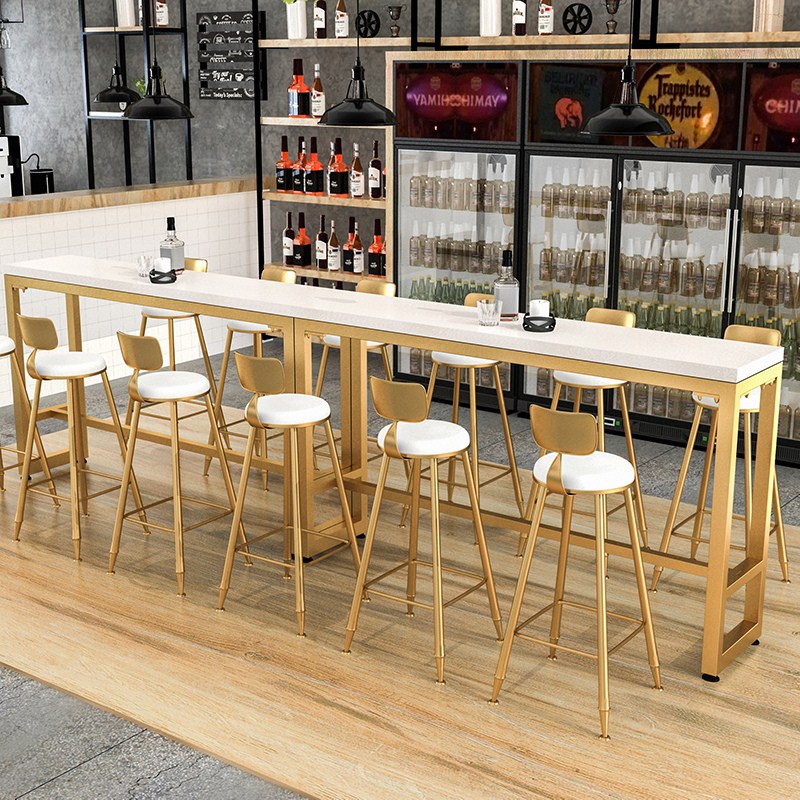 北欧酒吧椅实木吧台椅高脚凳家用创意吧台凳现代简约靠墙吧台桌椅-图3