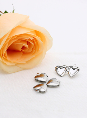 光面心形相盒可打开放照片不锈钢