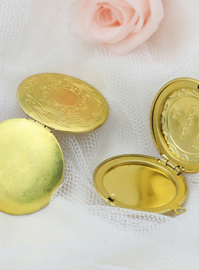 相盒铜坯项链吊坠可打开放照片铜