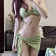 Traje de baño para mujer sexy bikini falda cruzada conjunto de tres piezas