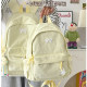 Japanese simple soft girl schoolbag campus fashion solid color backpack college style simple lightweight travel backpack