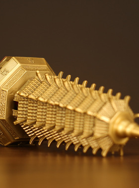 纯铜文昌塔摆件七层7层铜八卦文昌塔客厅玄关摆设书房桌面工艺品