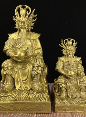 纯铜龙王爷佛像摆件四海龙王东海龙王铜像吉祥家用供养财神爷家居