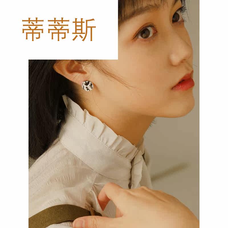 沈太太s925银日韩国气质个性耳钉 蒂蒂斯耳钉