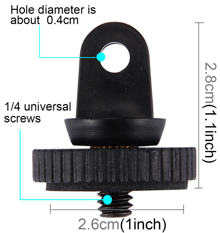 1/4连接器通用运动相机转接头简易支架转换头固定OSMO ACTION配件
