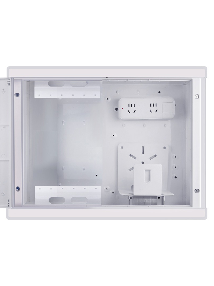 优雅白家装优选大尺寸弱电箱多功能模块化配电盒路由收纳箱网络盒-图3