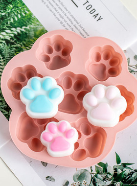 爱皂坊韩国新款猫爪矽胶磨具diy
