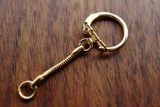Японский металлический золотой брелок для ключей