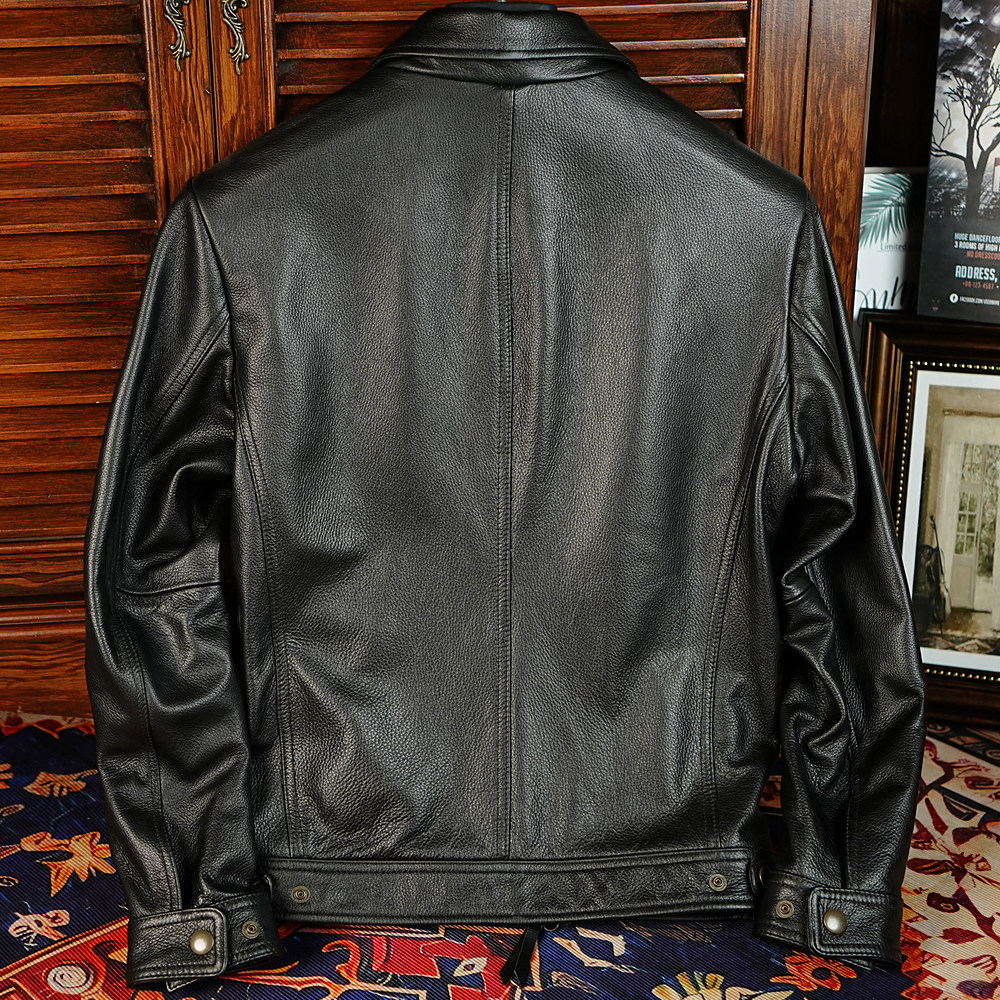 经典永存 真皮皮衣男士短款皮夹克 头层小牛皮翻领简约休闲款外套,淘宝优惠券,粉丝福利购,淘宝优惠卷