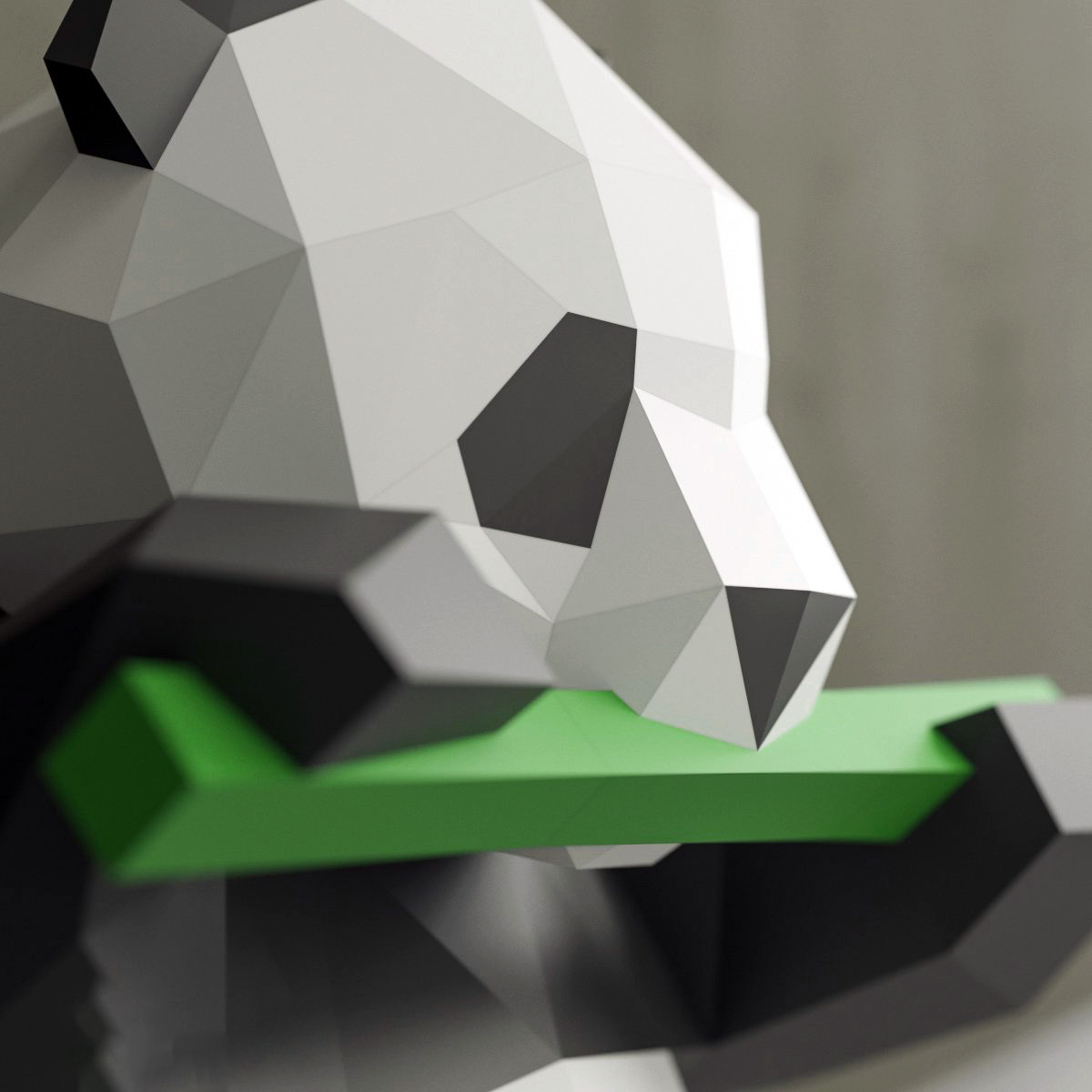 吃竹子小熊猫Ins装饰儿童摆件店铺门口中式创意lowpoly风格纸工艺,淘宝优惠券,粉丝福利购,淘宝优惠卷