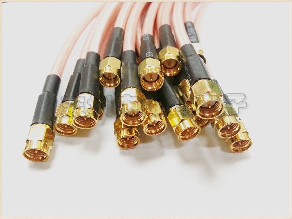 RG142双网线材SFF50-3-2镀银测试线高频6GSMA公头转SMA公头1M促销-图2