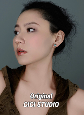 CICI STUDIO小众高级感恶魔之眼耳钉ins无性别赛博朋克精工耳钉