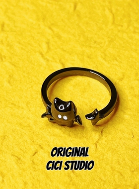 CICI STUDIO小众精工小恶魔戒指女甜酷朋克Y2K高级感个性开口戒