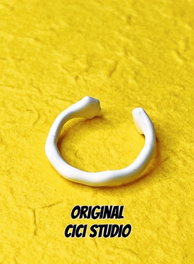 CICI STUDIO小众精工可爱猫爪子戒指女甜美少女多巴胺指环开口戒