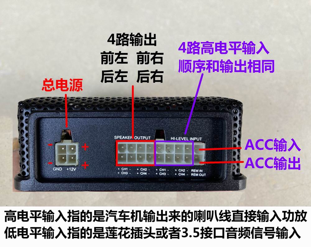 原装MQB汽车音响4路功放DSP功放 四声道汽车功放 媲美拆车功放 - 图0