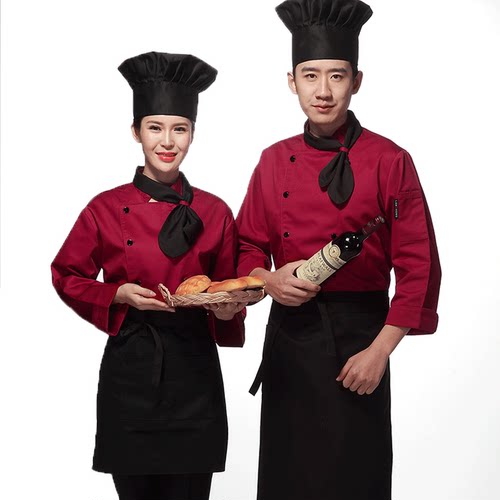 厨师工作服男装厨房工衣女烘焙糕点餐饮短袖酒店后厨衣服长袖秋冬 - 图0