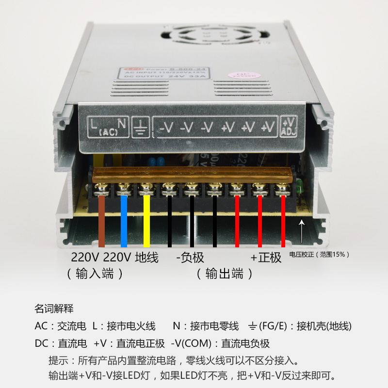 促销LED开关电源12V 33A 400W半导体制冷片直流电源变压器400W - 图1