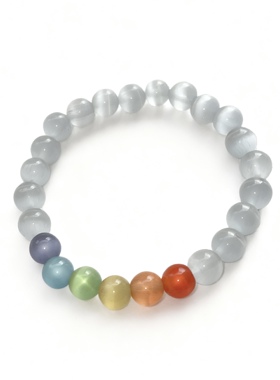 猫眼石彩色氛围感手链