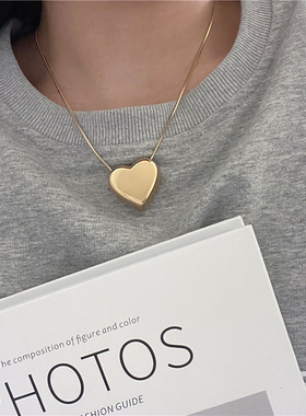 超大爱心项链女ins夸张不掉色