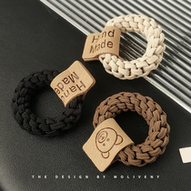 South Korean adult plus coarse rubber band Hair Rope High Elastic Leather Gluten Hair Ring Girl Zhair Hair No Seam Minimalist Head Rope