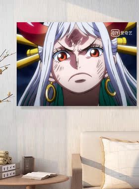 解压DIY数字油画海贼王大和插画手绘涂色室内装饰女儿童挂画礼物
