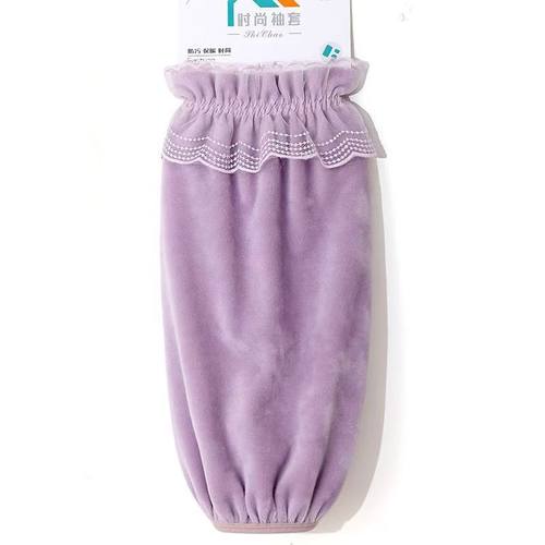 冬季新款袖套长款防污耐脏套袖学生护袖工作上班羽绒服成人手袖头 - 图0