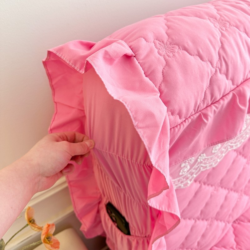 全包床头罩夹棉万能床头罩套蕾丝花边四季通用皮床木床布艺床套罩,淘宝优惠券,粉丝福利购,淘宝优惠卷