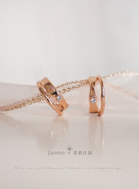 Jasmo轻奢高级质感复古气质日常宫廷百搭开口双层锆石戒指女
