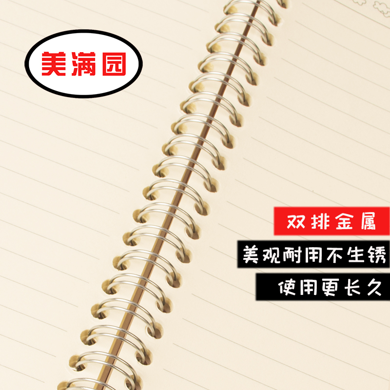 广州 A4A5B5 80克纸80张韩国小清新创意胶面双线圈笔记本日记事本-图1