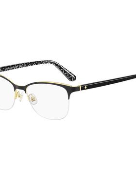 代购kate spade女士眼镜架半框金属黑色矩形日常佩戴通勤眼镜框