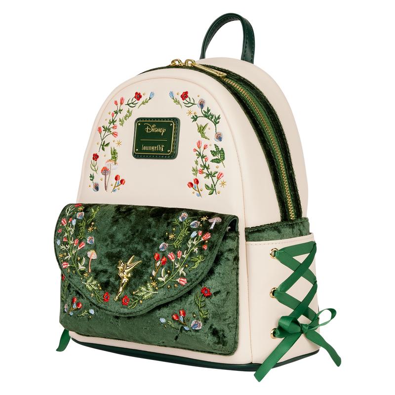代购Loungefly迪士尼联名梦幻花漾迷你双肩背包少女可爱休闲通勤 - 图1