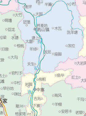 巧家县地图交通行政区划图墙壁海报2026新款办公室地图装饰挂画