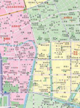汕头市龙湖区地图交通行政区划图墙壁海报2026新款办公室装饰挂画